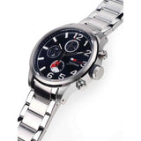 Shop Tommy Hilfiger Jackson Chronograph Blue Dial Silver Steel Strap Watch for Men - 1791242 in USA