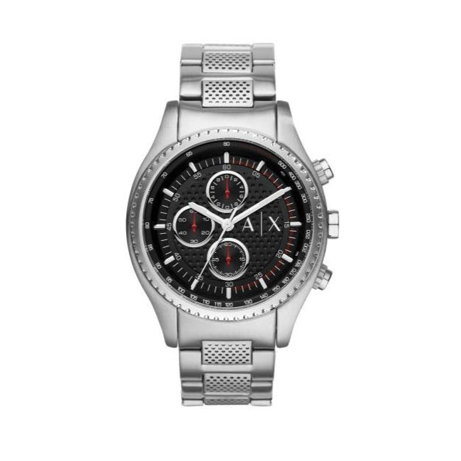 Armani Exchange The Driver Chronograph Black Dial Silver Steel Strap Watch For Men - AX1612 Buy Now By Armani Exchange