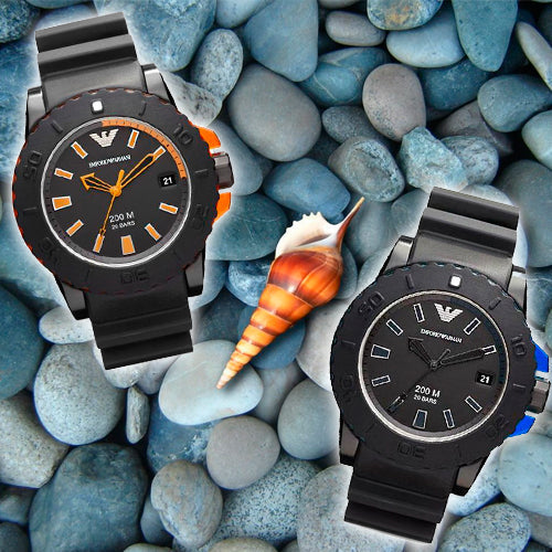 Emporio Armani Sportivo Quartz Black Dial Black Silicone Strap Watch For Men - AR5969 Buy Now By Emporio Armani