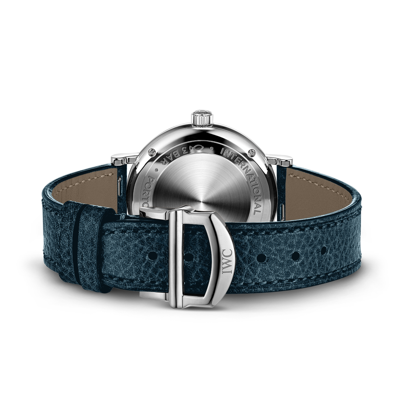 IWC Portofino Automatic Silver Dial Blue Leather Strap Watch for Women - IW357411