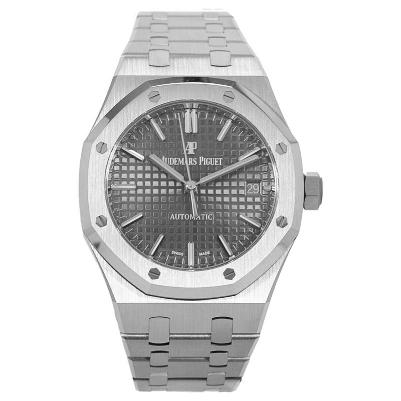 Audemars Piguet Royal Oak Grey Dial Silver Steel Strap Watch for Men - 15550ST.OO.1356ST.03