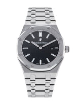 Audemars Piguet Royal Oak Quartz Black Dial Silver Steel Strap Watch for Women - 67650ST.OO.1261ST.01