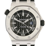 Audemars Piguet Royal Oak Offshore Diver Black Dial Black Rubber Strap Watch for Men - 15710ST.OO.A002CA.01