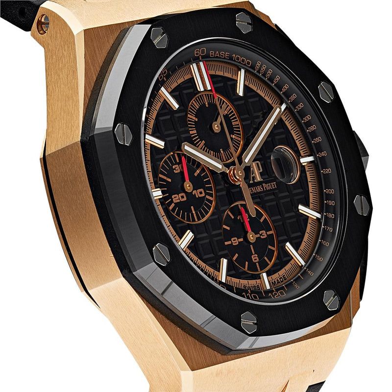 Audemars Piguet Royal Oak Offshore Chronograph Black Dial Black Rubber Strap Watch for Men - 26401RO.OO.A002CA.02