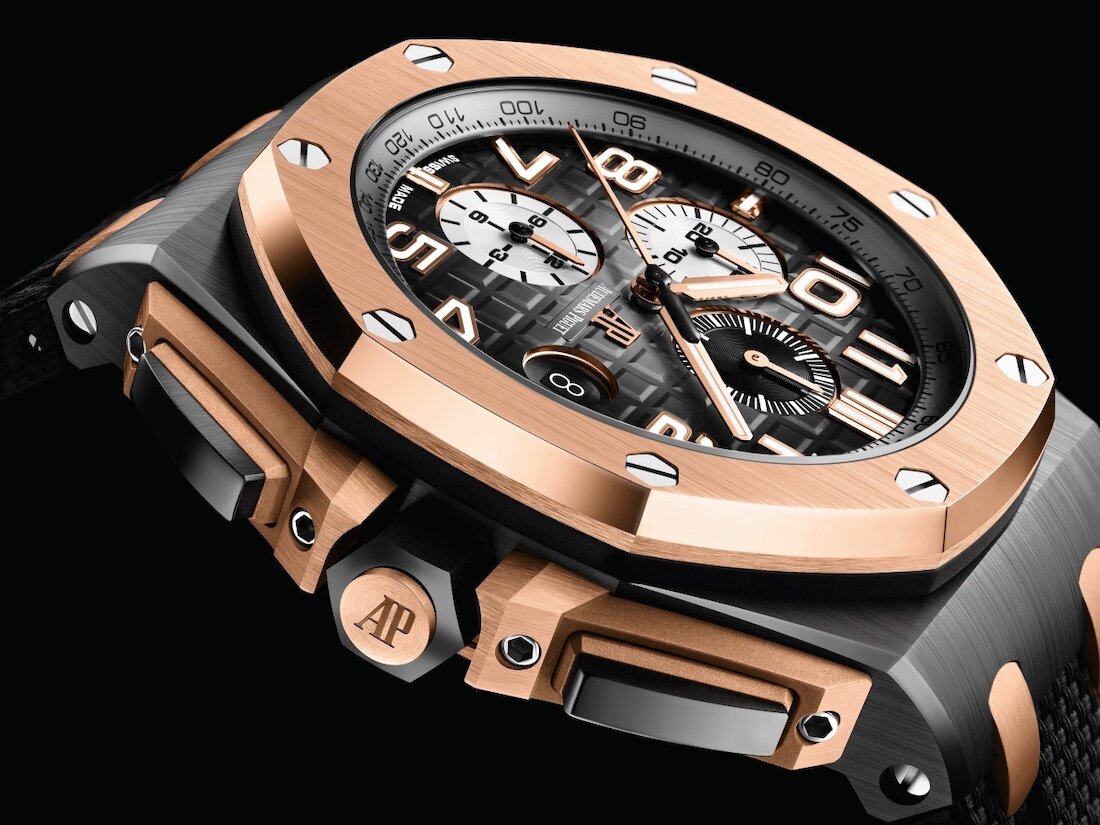 Audemars Piguet Royal Oak Offshore Chronograph Grey Dial Black Rubber Strap Watch for Men - 26405NR.OO.A002CA.01