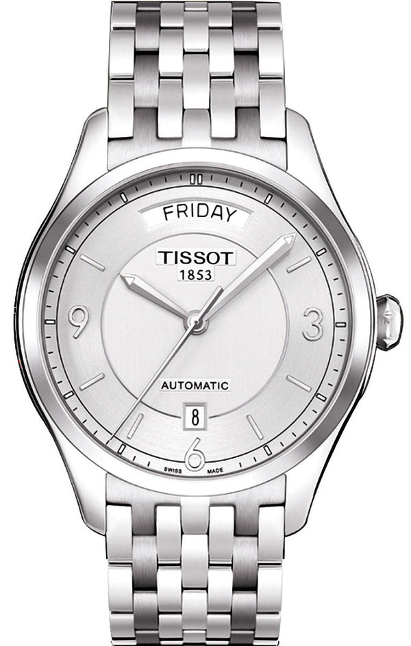 Shop Tissot T Classic T One Automatic Silver Dial Silver Steel Strap Watch For Men - T038.430.11.037.00 in USA