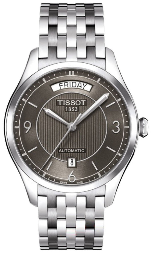 Shop Tissot T Classic T One Automatic Grey Dial Silver Steel Strap Watch For Men - T038.430.11.067.00 in USA