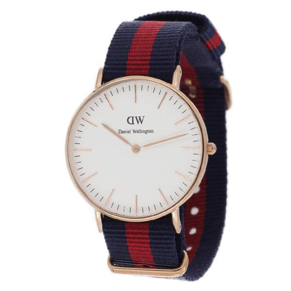 Shop Daniel Wellington Classic Oxford White Dial Two Tone NATO Strap Watch For Women - DW00100029 in USA