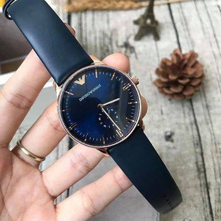 Emporio Armani Classic Quartz Blue Dial Blue Leather Strap Watch For Men - AR2071 Buy Now By Emporio Armani