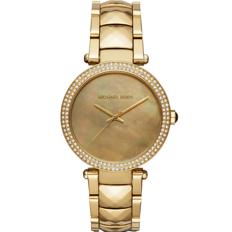 Michael Kors Parker Gold Mother of Pearl Dial Gold Steel Strap Watch for Women - MK6425 Buy Now By Michael Kors
