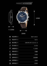 Maserati Epoca Chronograph Blue Dial Brown Leather Strap Watch For Men - R8871618014 Buy Now By Maserati