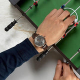 Hugo Boss Jet Chronograph Grey Dial Brown Leather Strap Watch for Men - 1513281