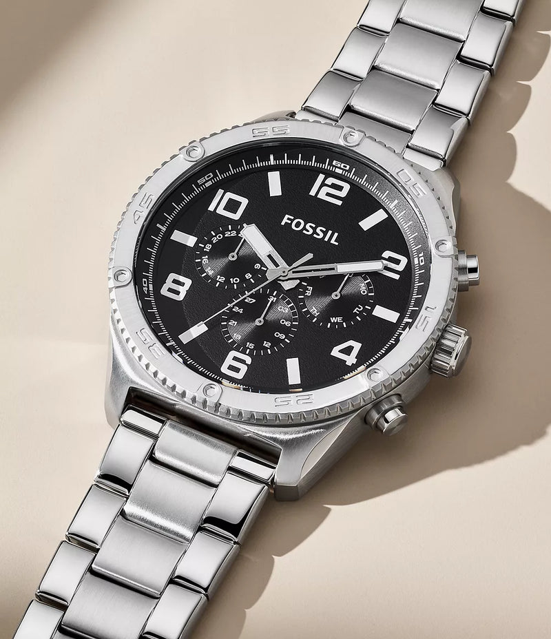 Fossil Brox Multifunction Black Dial Silver Steel Strap Watch for Women - BQ2797 Buy Now By Fossil