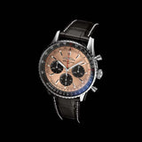Shop Breitling Navitimer B01 Chronograph 43 Brown Dial Black Leather Strap Watch for Men - AB0138241K1P1 in USA