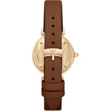 Emporio Armani Gianni T Bar Quartz Pink Mother of Pearl Dial Brown Leather Strap Watch For Women - AR1960 Buy Now By Emporio Armani
