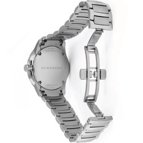 Shop Burberry The Classic Blue Dial Silver Steel Strap Watch for Men - BU10007 in USA