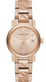 Burberry The City Rose Gold Dial Rose Gold Steel Strap Watch for Women - BU9146 Buy Now By Burberry