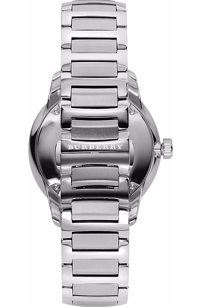 Shop Burberry The Classic Round Black Dial Silver Steel Strap Watch for Men - BU10005 in USA