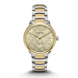 Shop Burberry The Classic Gold Dial Two Tone Steel Strap Watch for Men - BU10011 in USA