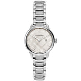 Shop Burberry The Classic Silver Dial Silver Steel Strap Watch for Women - BU10108 in USA
