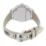 Burberry The Classic Guilloche Silver Dial Grey Leather Strap Watch for Women - BU10113 Buy Now By Burberry