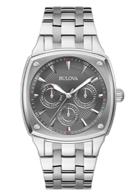Shop Bulova Classic Collection Multifunction Grey Dial Silver Steel Strap Watch for Men - 96C148 in USA