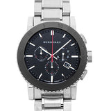Burberry The City Black Dial Silver Steel Strap Watch for Men - BU9380 Buy Now By Burberry