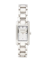 Shop Burberry Heritage Quartz White Dial Silver Steel Strap Watch For Women - BU9600 in USA