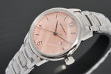 Shop Burberry The Classic Pink Dial Silver Steel Strap Watch for Women - BU10111 in USA