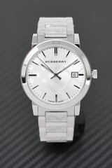 Burberry The City Silver Dial Silver Steel Strap Watch for Men - BU9037