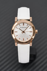 Burberry The City White Dial White Leather Strap Watch for Women - BU9012 Buy Now By Burberry