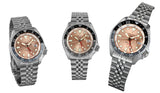 Seiko 5 Sports GMT Thong Sia Limited Edition Brown Dial Silver Steel Strap Watch for Men - SSK043K1 Buy Now By Seiko