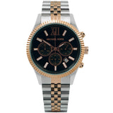 Michael Kors Lexington Chronograph Crystals Black Dial Two Tone Steel Strap Watch for Men - MK8714 Buy Now By Michael Kors