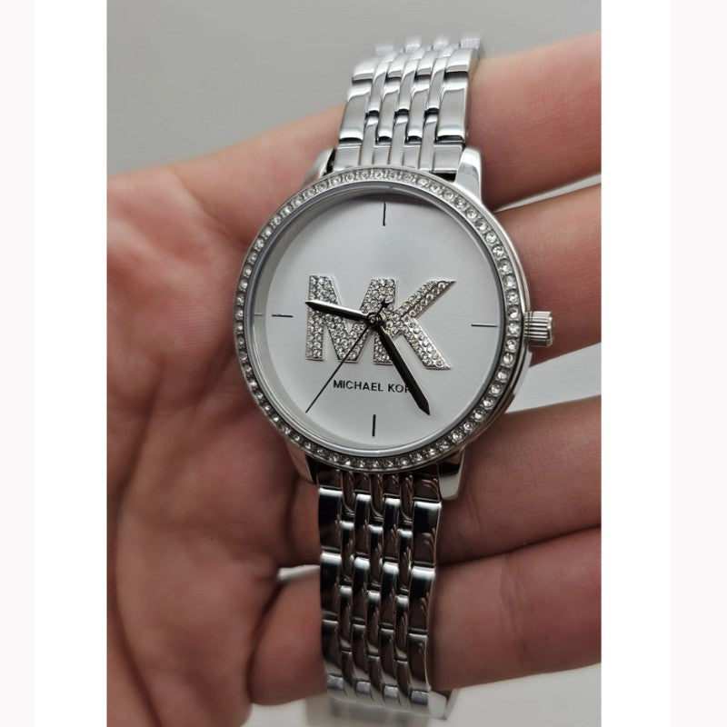 Michael Kors Melissa Quartz Silver Dial Silver Steel Strap Watch for Women - MK1055 Buy Now By Michael Kors