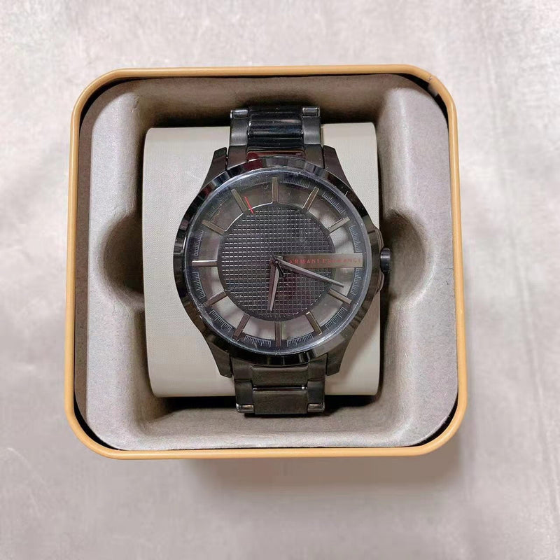 Armani Exchange Hampton Chronograph Black Dial Black Steel Strap Watch For Men - AX2189 Buy Now By Armani Exchange