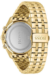 Hugo Boss Associate Blue Dial Gold Steel Strap Watch for Men - 1513841 Buy Now By Hugo Boss