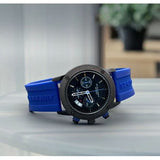 Burberry Sports Chronograph Black Dial Blue Rubber Strap Watch for Men - BU7714 Buy Now By Burberry