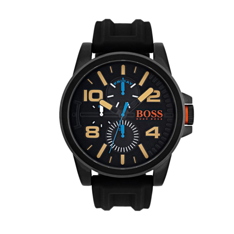 Hugo Boss Orange Detroit Analog Black Dial Black Silicone Strap Watch For Men - 1550011 Buy Now By Hugo Boss