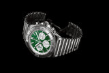 Breitling Chronomat B01 42 Six Nations Ireland Green Dial Silver Steel Strap Watch for Men - AB0134A91L1A1