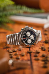 Breitling Chronomat B01 42mm Black Dial Silver Steel Strap Watch for Men - AB0134101B1A1