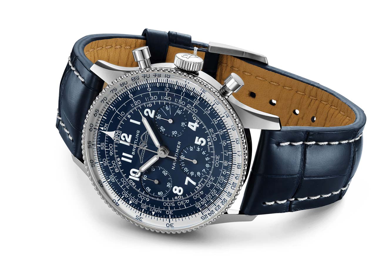 Breitling Navitimer 1959 Edition Blue Dial Blue Leather Strap Watch for Men - LB0910211C1P1