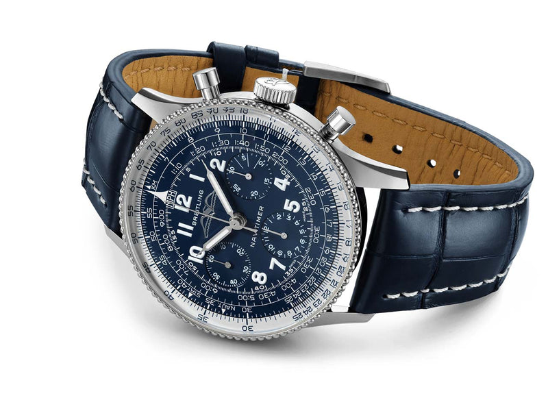Breitling Navitimer 1959 Edition Blue Dial Blue Leather Strap Watch for Men - LB0910211C1P1
