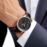 Shop Breitling Automatic 41mm Black Dial Black Leather Strap Watch for Men - A17326241B1P1 in USA