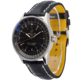 Shop Breitling Automatic 41mm Black Dial Black Leather Strap Watch for Men - A17326241B1P1 in USA