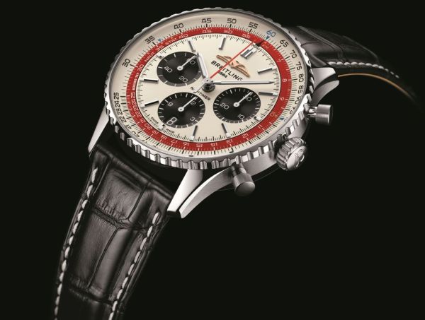 Shop Breitling Navitimer B01 Chronograph 43 Boeing 747 White Dial Black Leather Strap Watch for Men - AB01383B1G1P1 in USA