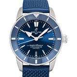 Shop Breitling Superocean Heritage II B20 44mm Blue Dial Blue Rubber Strap Mens Watch - AB2030161C1S1 in USA