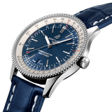 Shop Breitling Navitimer 1 Automatic 41mm Blue Dial Blue Leather Strap Mens Watch - A17326211C1P4 in USA