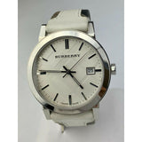 Burberry The City Silver Dial White Leather Strap Watch for Women - BU9019 Buy Now By Burberry