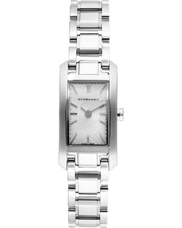 Shop Burberry Heritage Quartz White Dial Silver Steel Strap Watch For Women - BU9600 in USA
