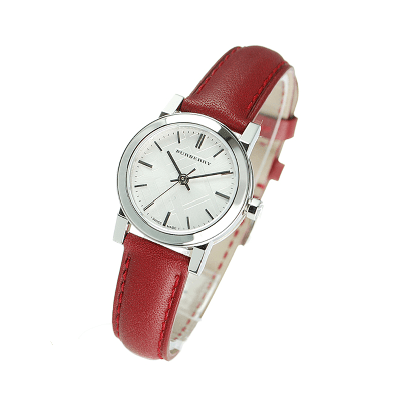 Burberry The City Silver Dial Red Strap Watch for Women - BU9232 Buy Now By Burberry
